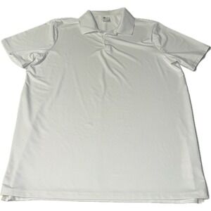 All In Motion Men's Size L White Polo Shirt Athletic Golf Short Sleeve